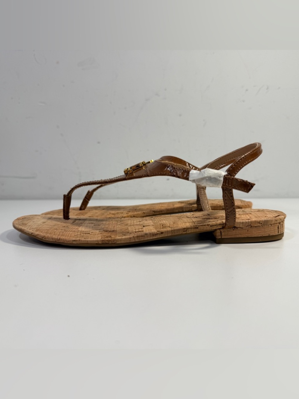 Ralph Lauren Ellington Brown Leather Thong Slingback Sandals Women’s Size 8.5 - Picture 4 of 13